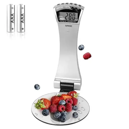 KS4000 Kitchen Scales with 3 kg Capacity | Wall Fixings | Timer | Large Digital Display | Tare Weight Adding Function | Ideal for Baking or Postal Scale